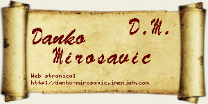 Danko Mirosavić vizit kartica